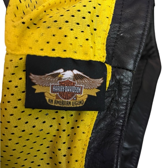 Harley Davidson genuine Leather Bra Crop Top Vest Bustier Tank 34/6 W Front Zip - Picture 4 of 4